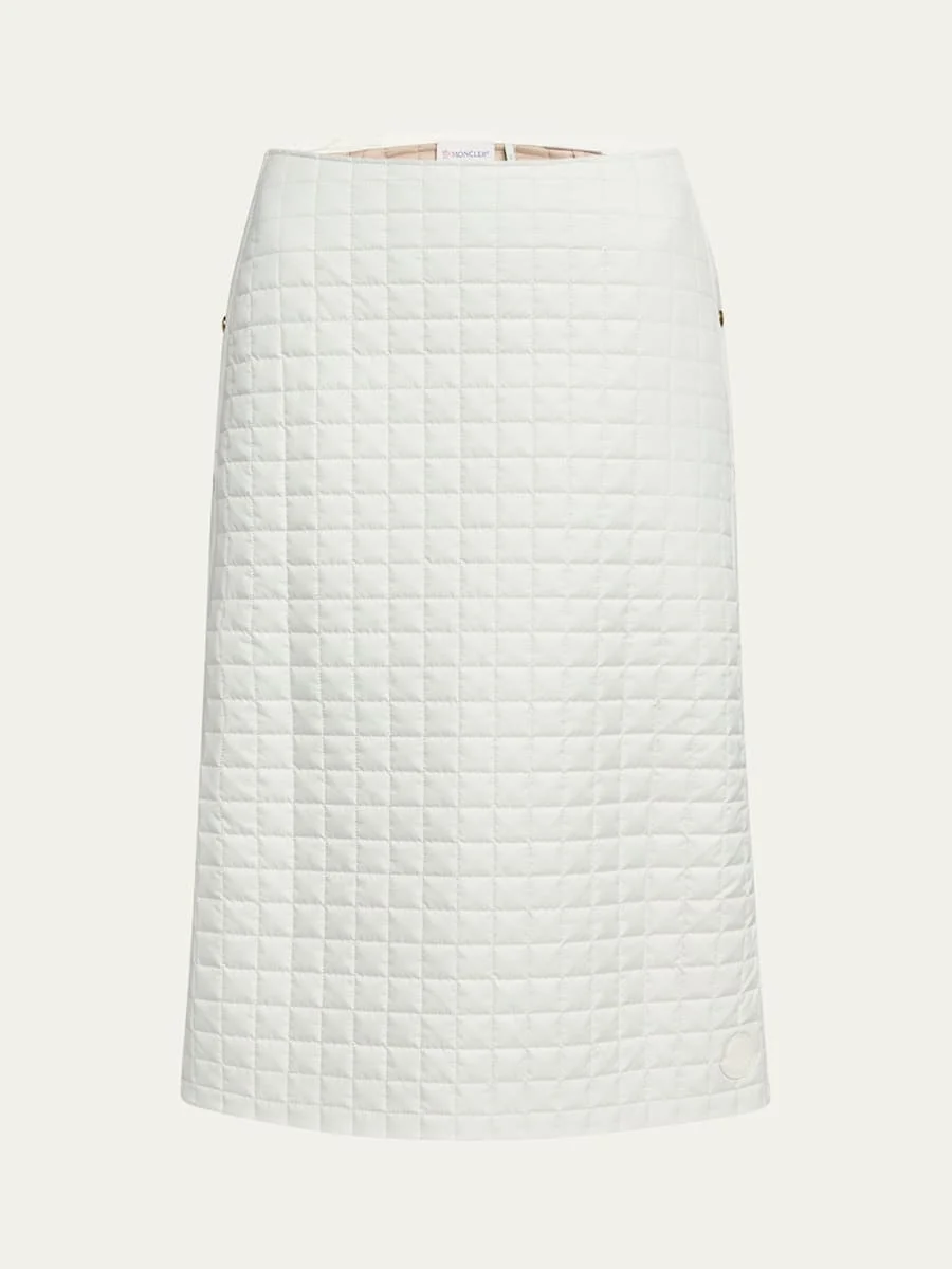 Quilted Side-Snap Skirt - 1