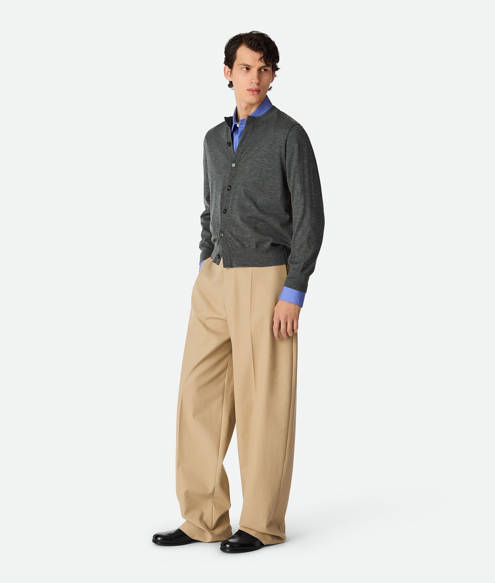 Cotton Twill Straight Trousers - 3