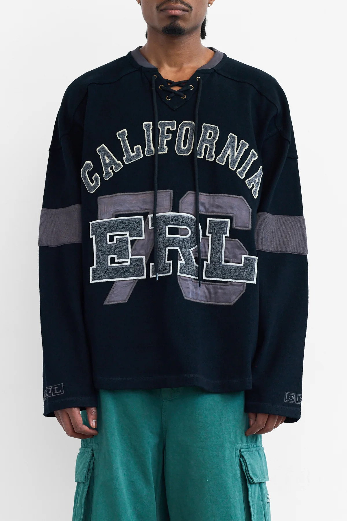 ERL Laced Hockey Jersey Knit Black - 4