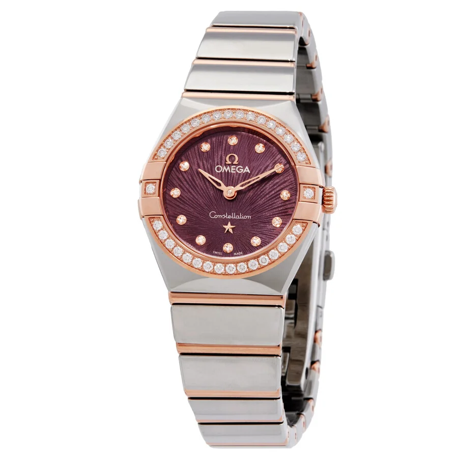 Omega Constellation Quartz Diamond Purple Dial Ladies Watch 131.25.25.60.60.002 - 1