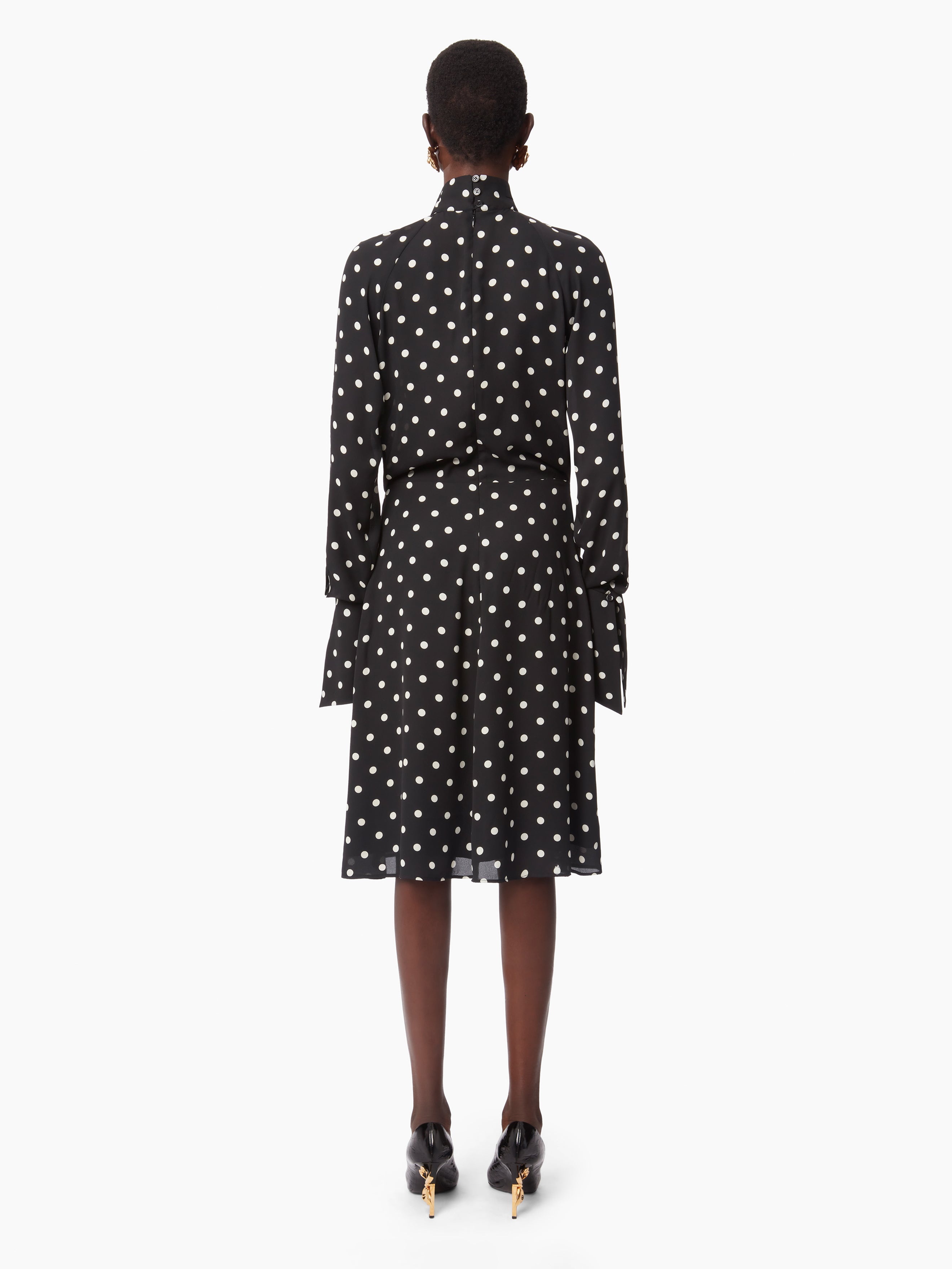 HIGH NECK MIDI DRESS - 4