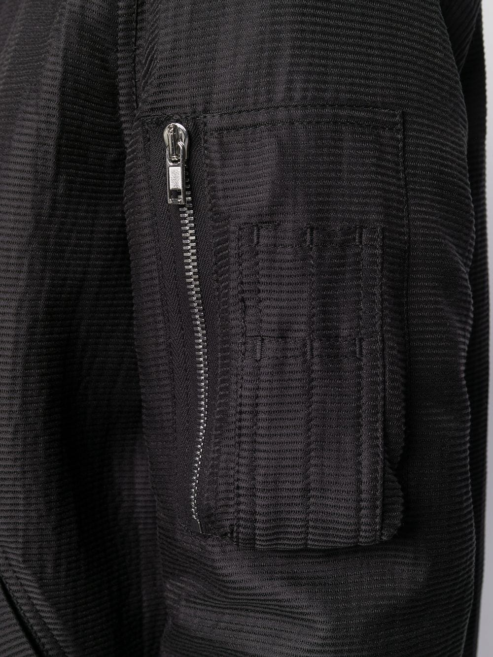 bomber jacket with rib collar - 5