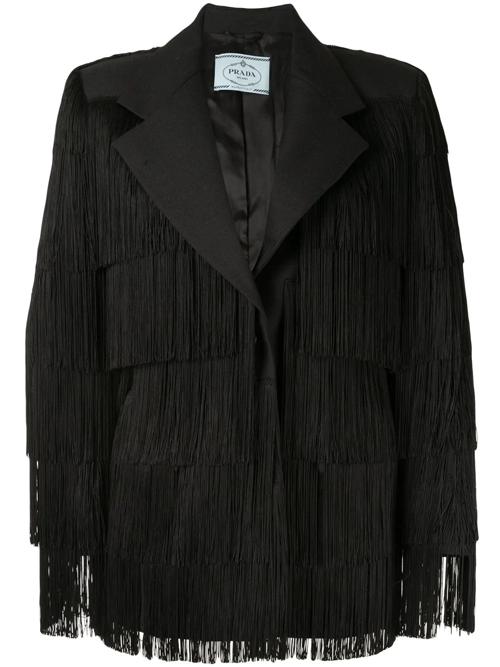 fringed notch lapels blazer - 1