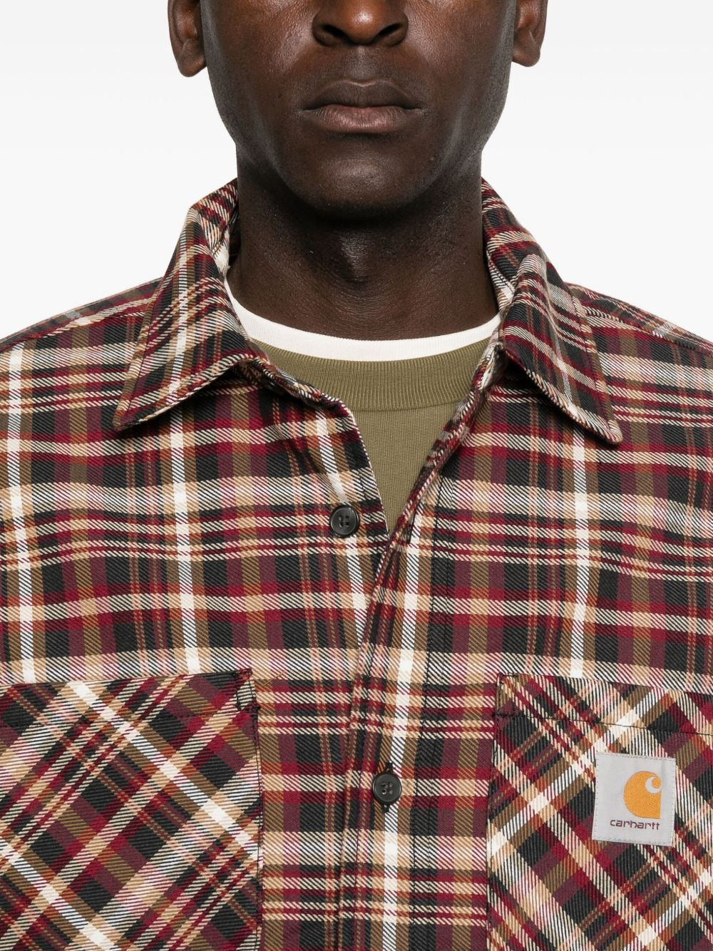 check-pattern shirt - 5