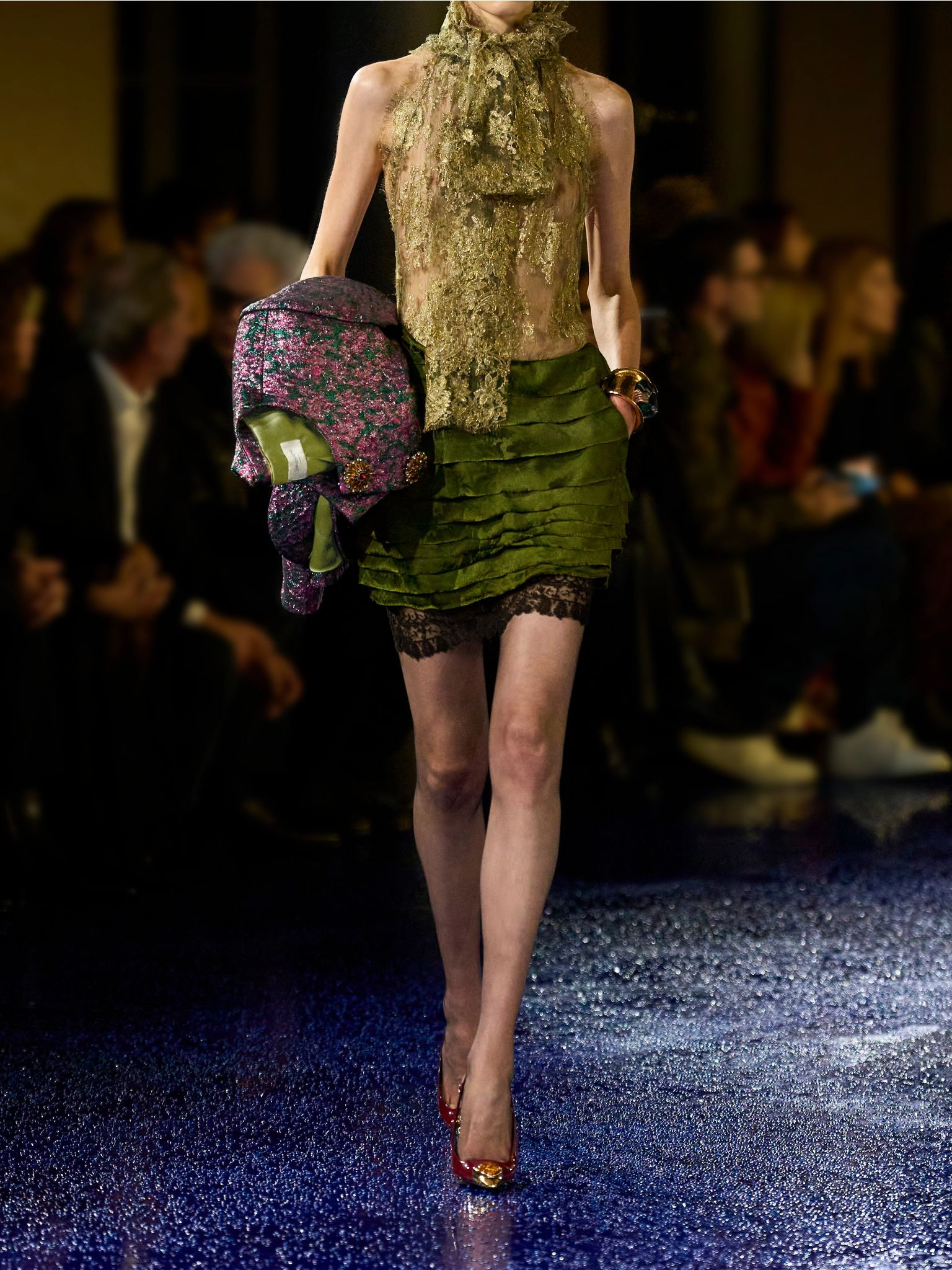 Embellished brocade jacket Metallic - 4