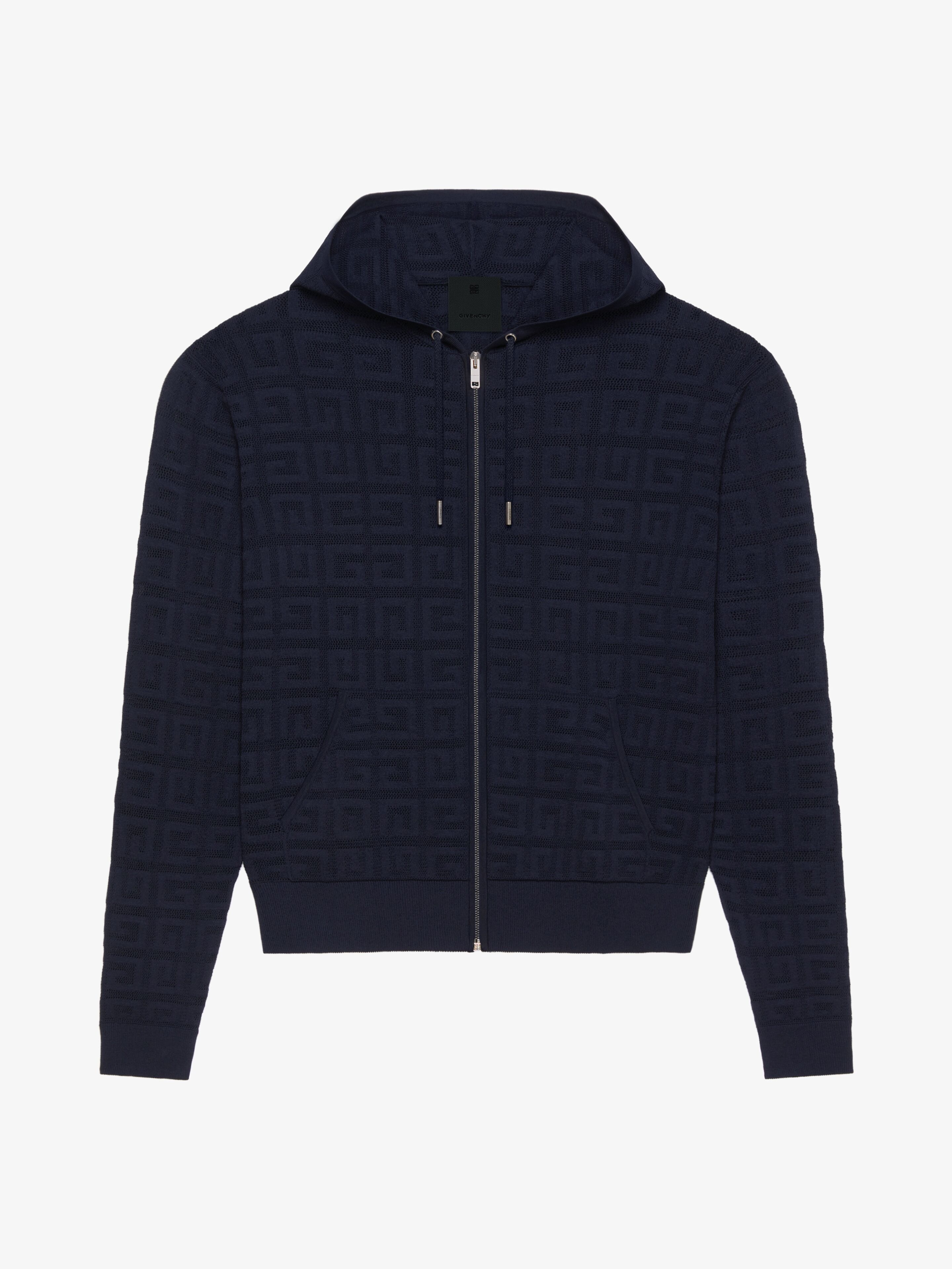 ZIPPED HOODIE IN 4G JACQUARD - 1