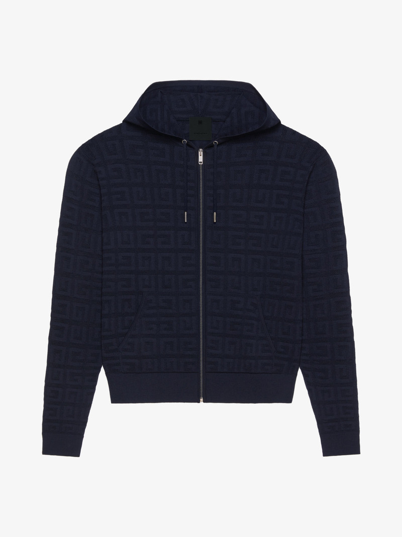 ZIPPED HOODIE IN 4G JACQUARD 1