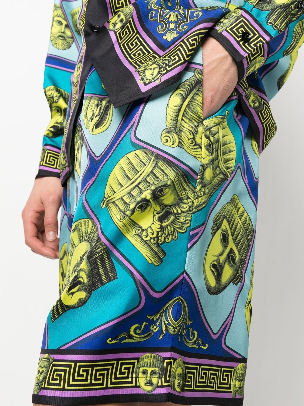 Le Maschere print silk shorts - 5