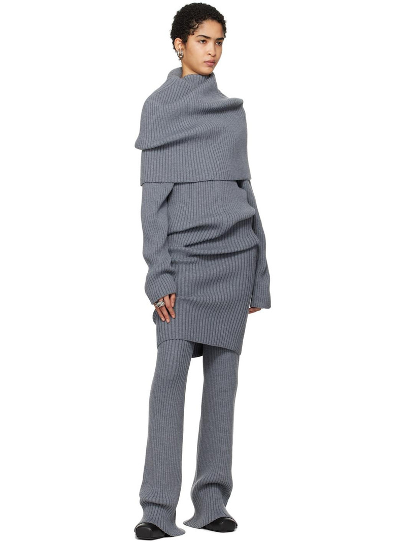 ALAINPAUL Gray Warm-Up Rib Lounge Pants outlook