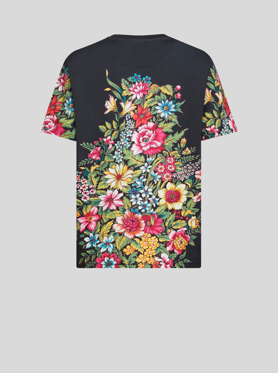 T-SHIRT WITH BOUQUET PRINT - 6