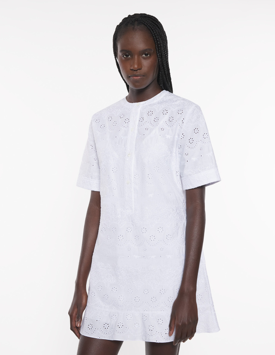 BRODERIE ANGLAISE GODET MINI DRESS - 3