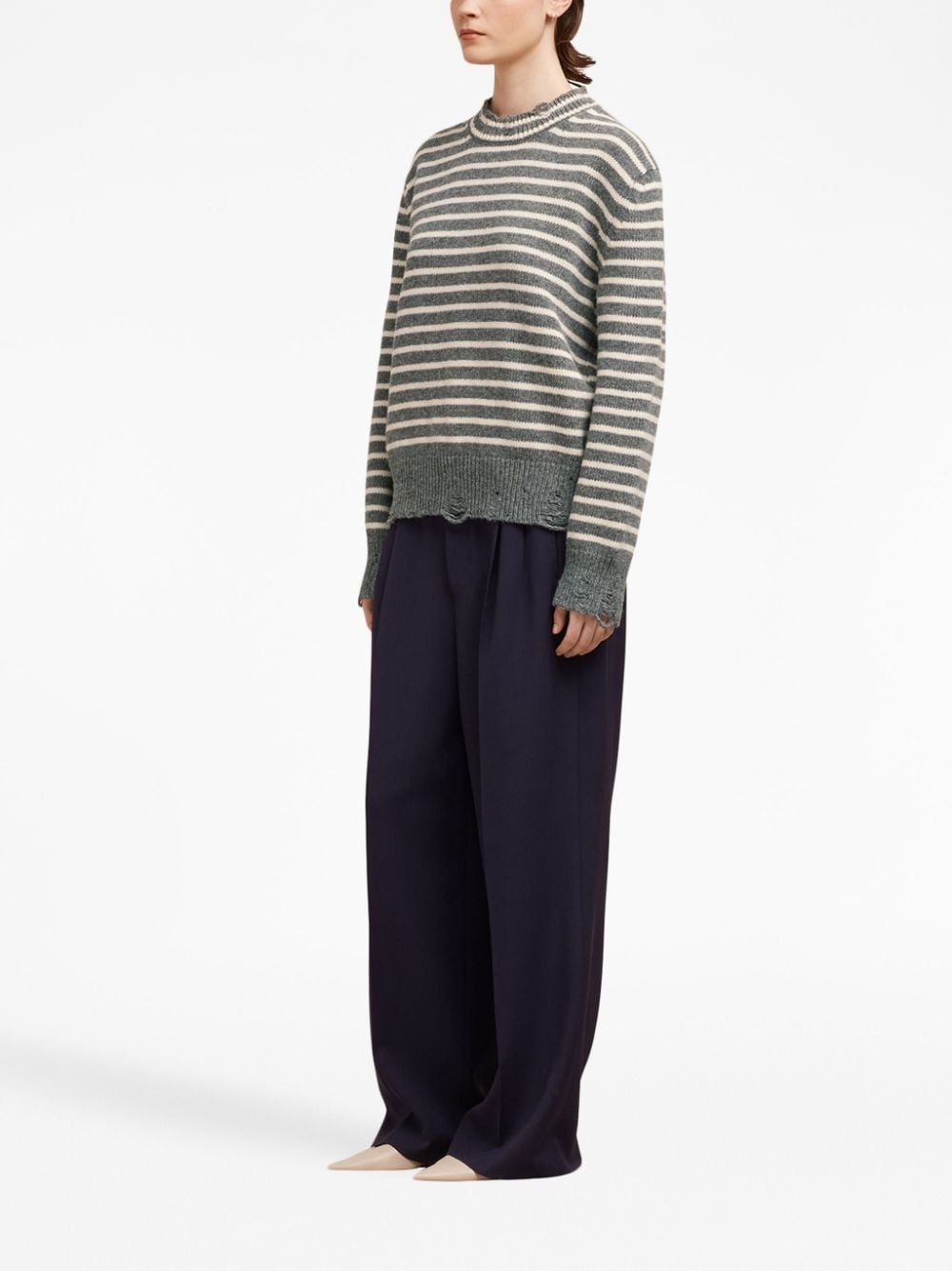 striped wool jumper - 2