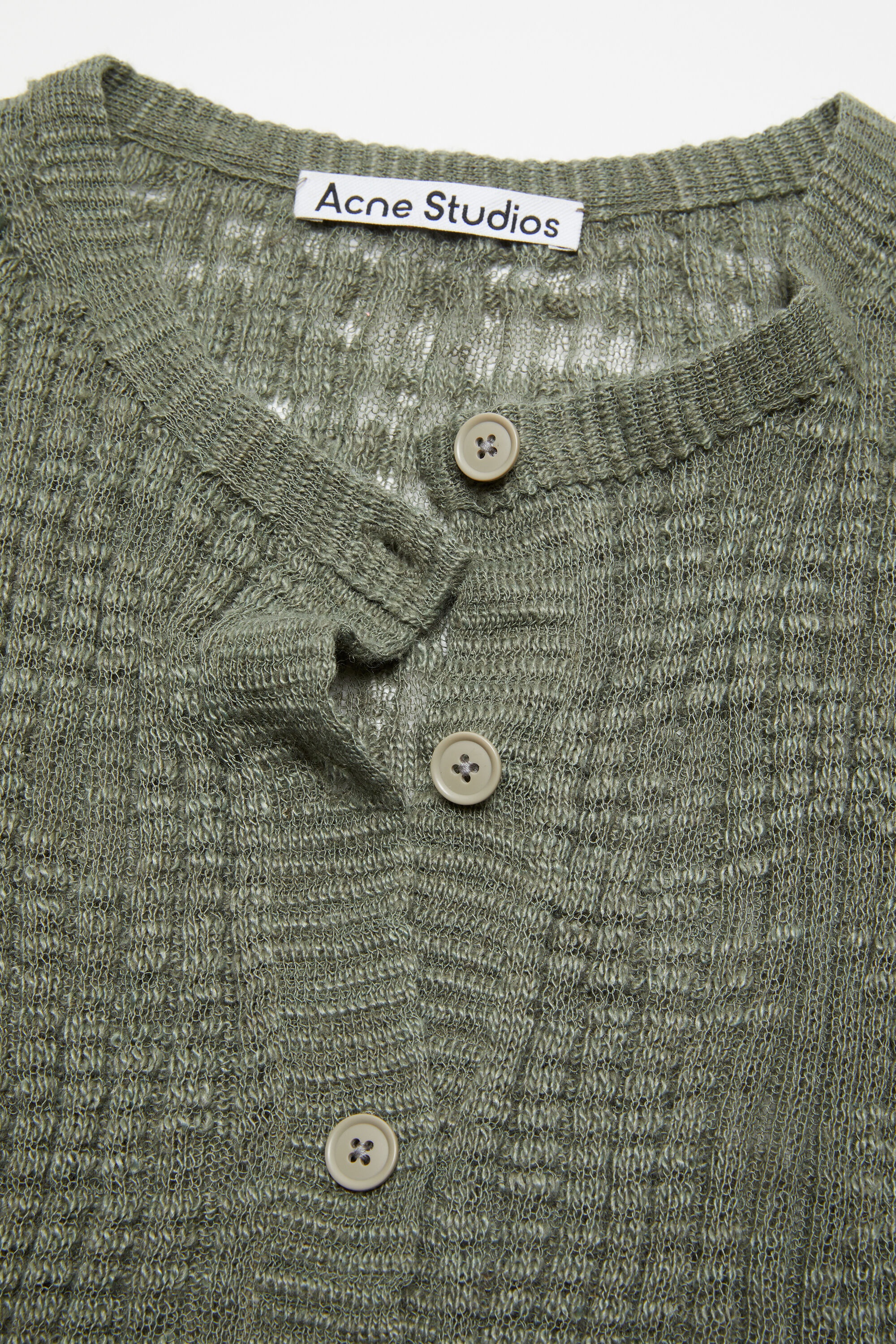 Wide rib cardigan - Seagrass Green - 5