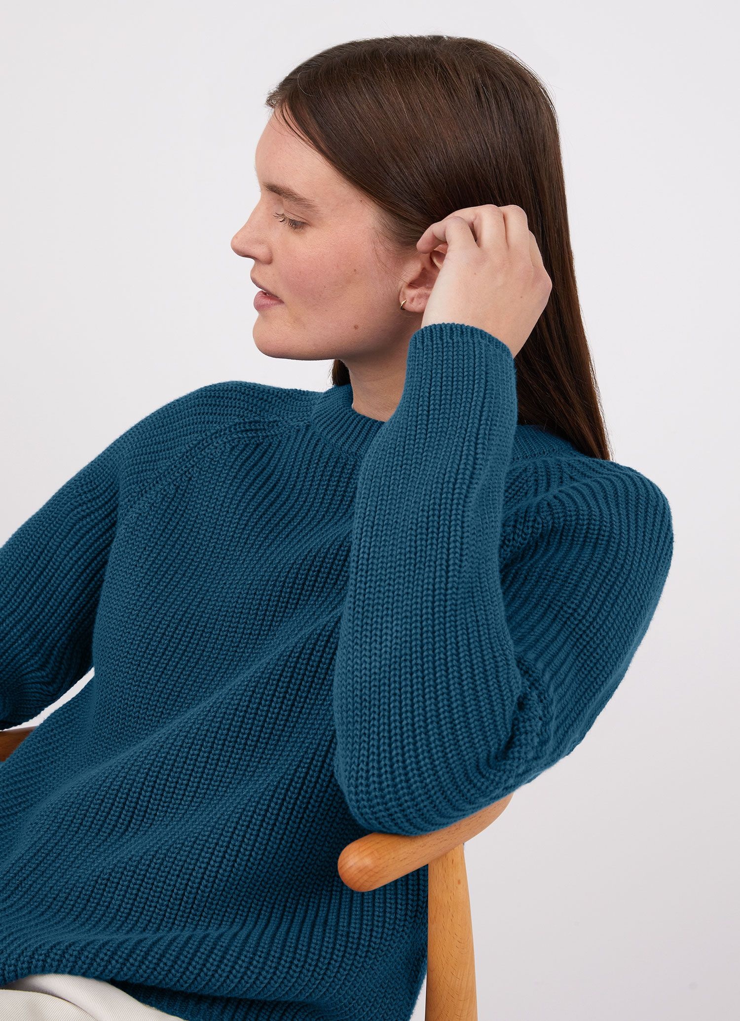 Cotton Boxy Crew Neck Jumper - 2