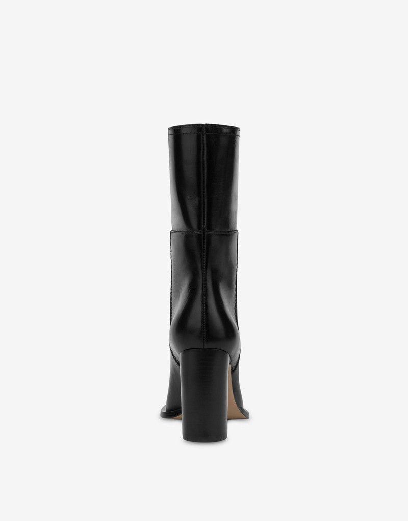 Moschino METAL TASSEL CALFSKIN ANKLE BOOTS outlook