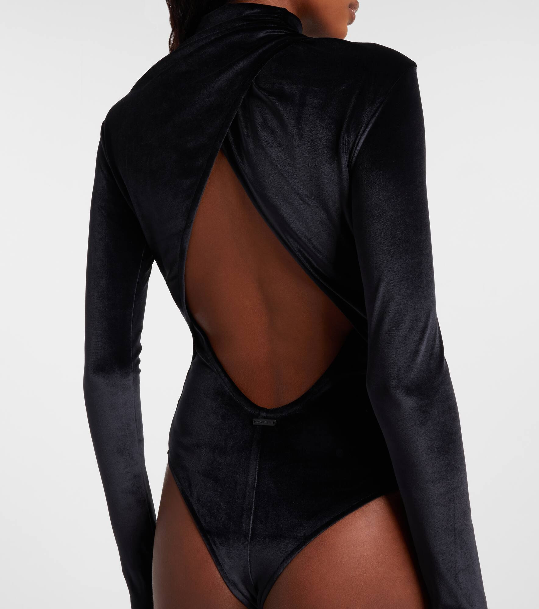 Turtleneck velvet bodysuit - 4