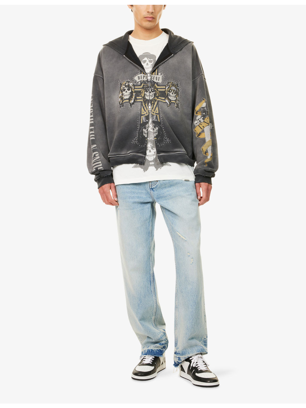 Represent x Guns N' Roses Exclusive Tour Zip Cotton-Jersey Hoody - 2