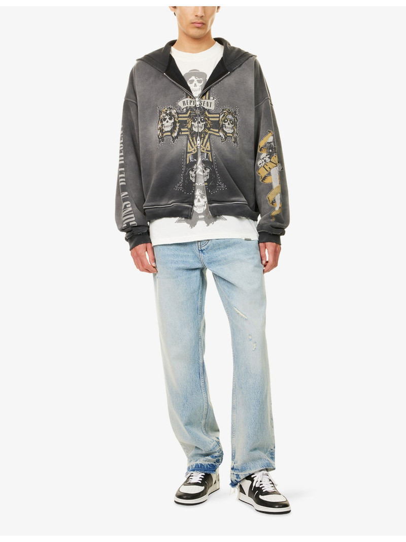 REPRESENT Represent x Guns N' Roses Exclusive Tour Zip Cotton-Jersey Hoody outlook