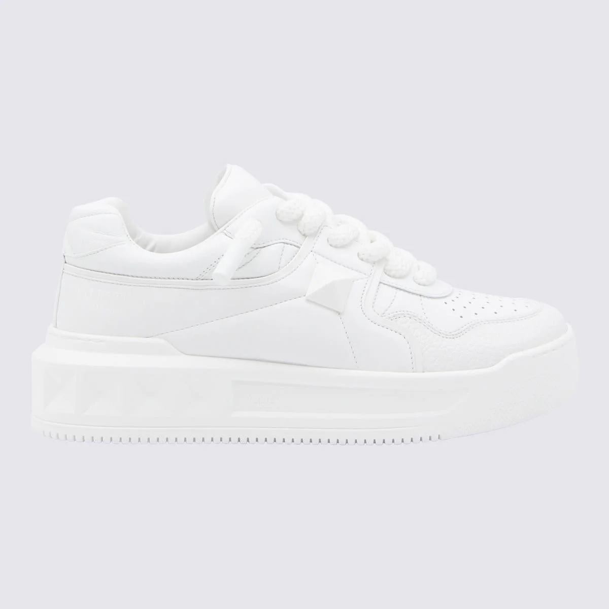 Valentino Garavani White Leather Sneakers - 1