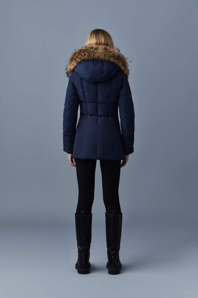ADALI down coat with natural fur Signature Mackage Collar 4
