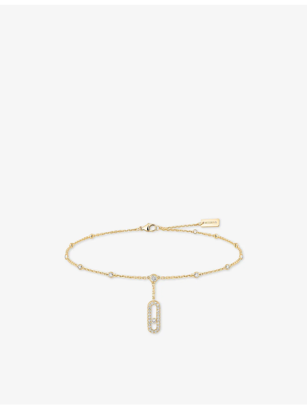 Move Uno 18ct yellow-gold and diamond anklet - 1
