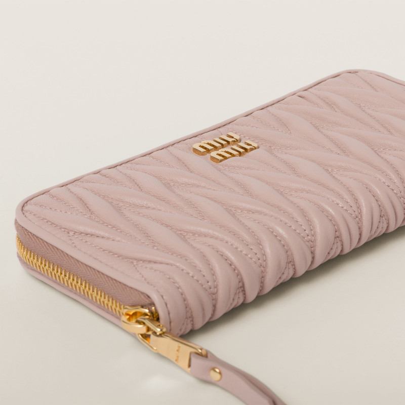 Large matelassé nappa leather wallet 4