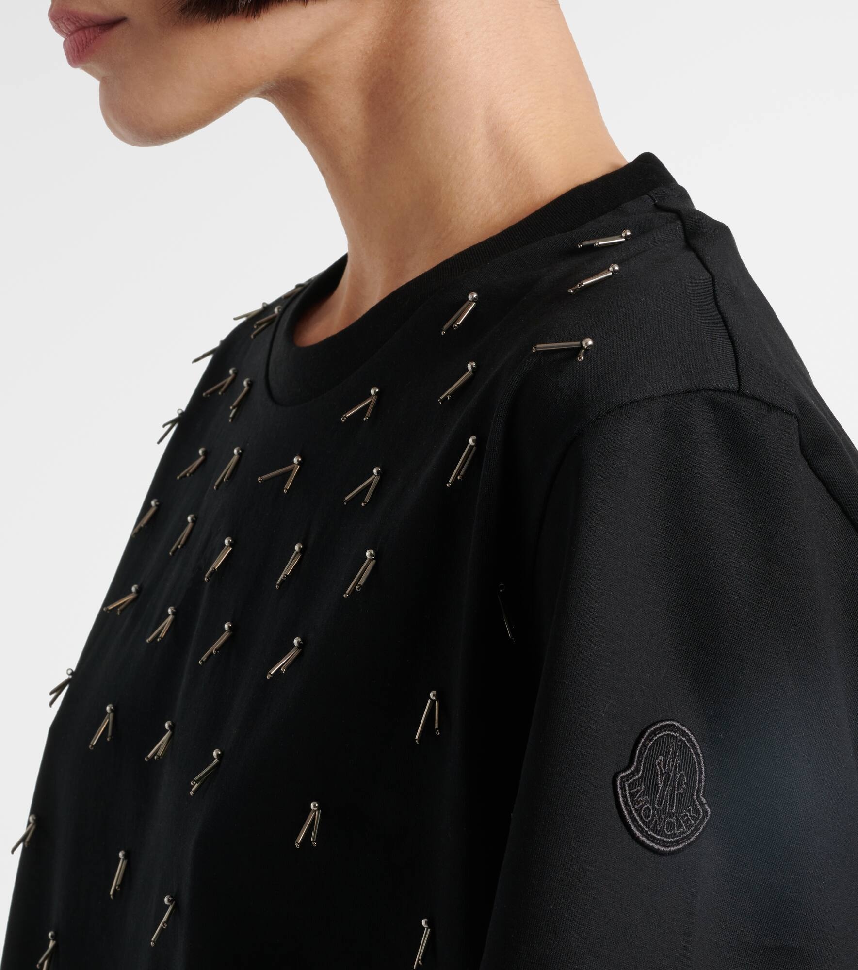 Embellished cotton T-shirt - 6
