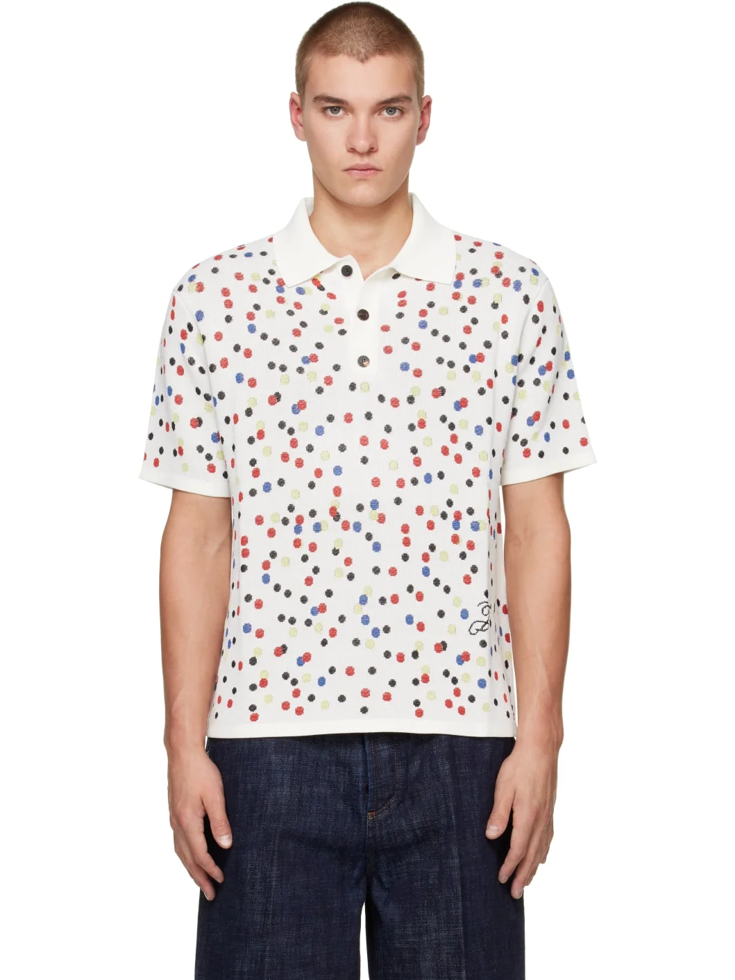 White 'The Confettis' Polo - 1