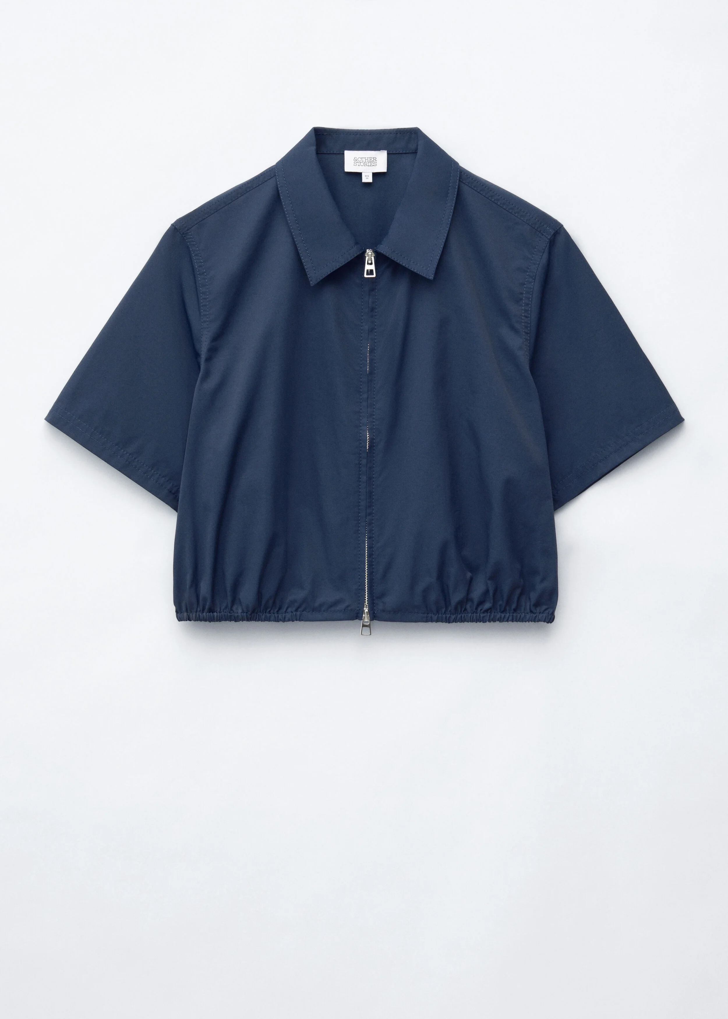 Zip Front Collar Shirt - 1