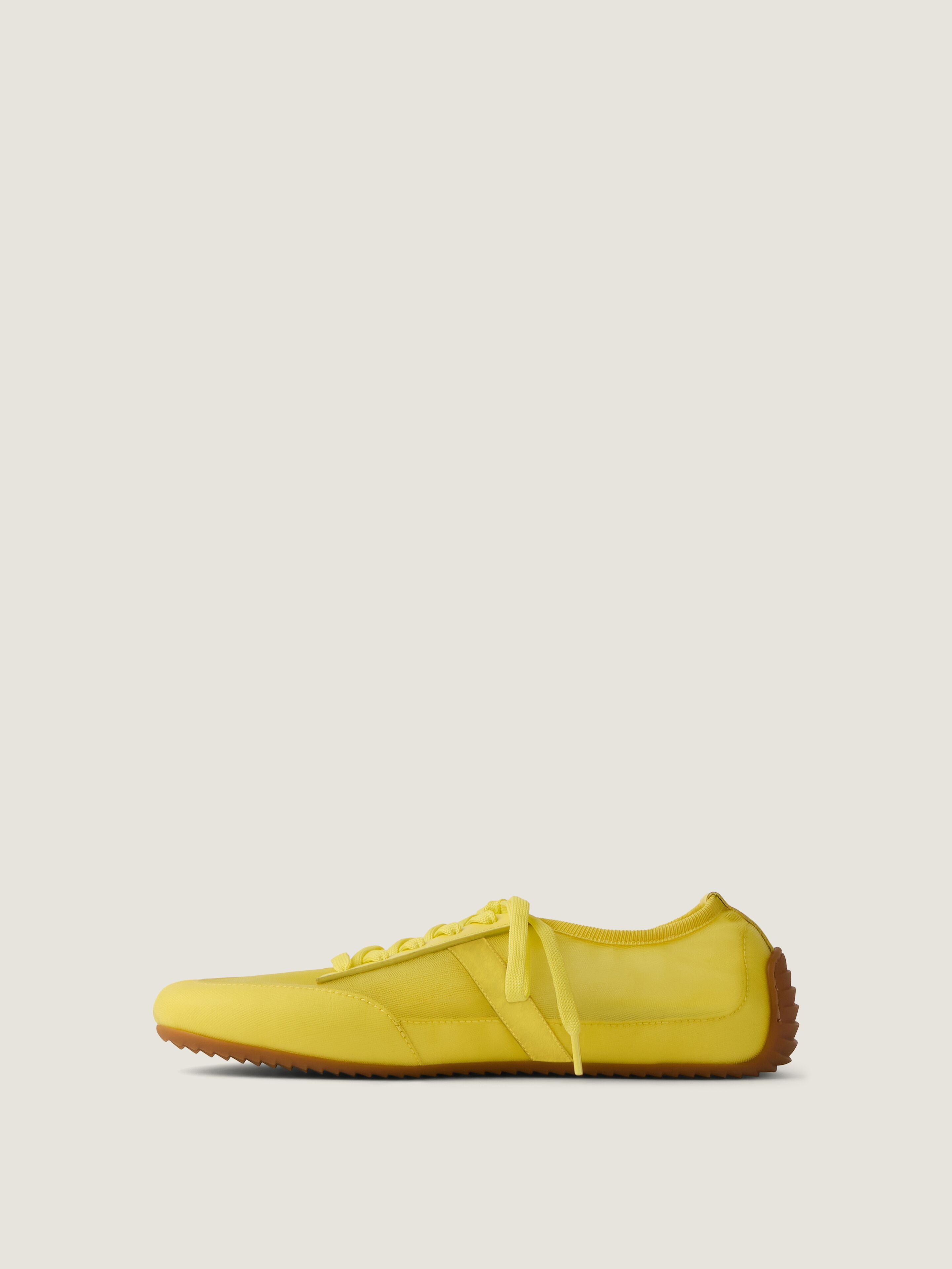 SLIM SNEAKERS IN TRANSPARENT MESH AND LEATHER - 3