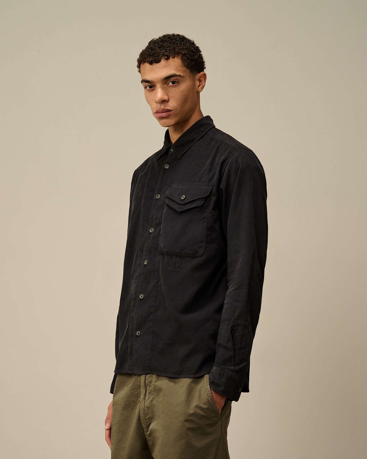 Corduroy Single Pocket Shirt - 2