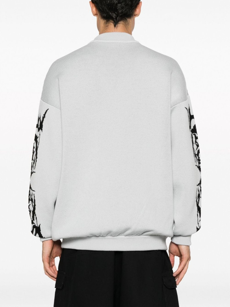 logo-print merino wool jumper 5