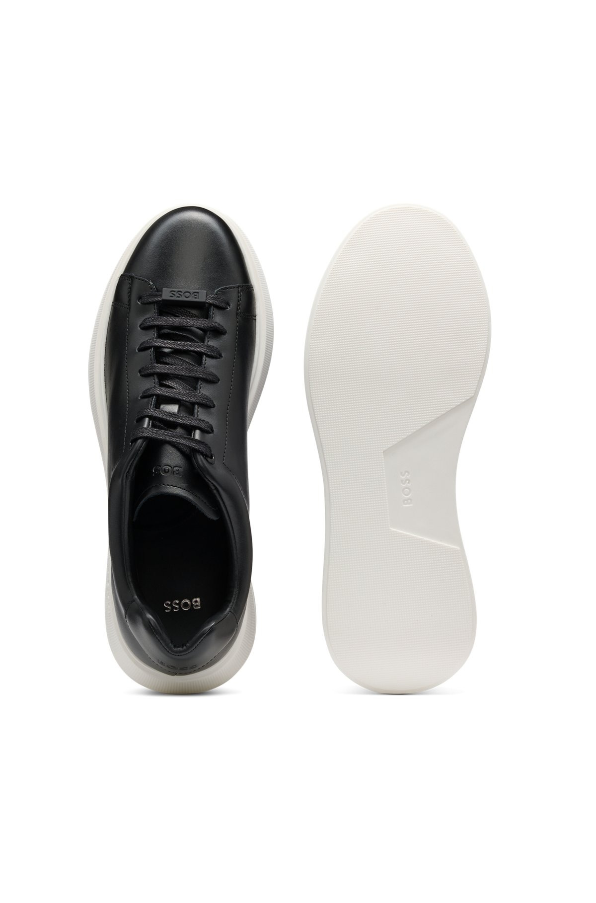 LEATHER TRAINERS WITH RUBBER OUTSOLE - 4
