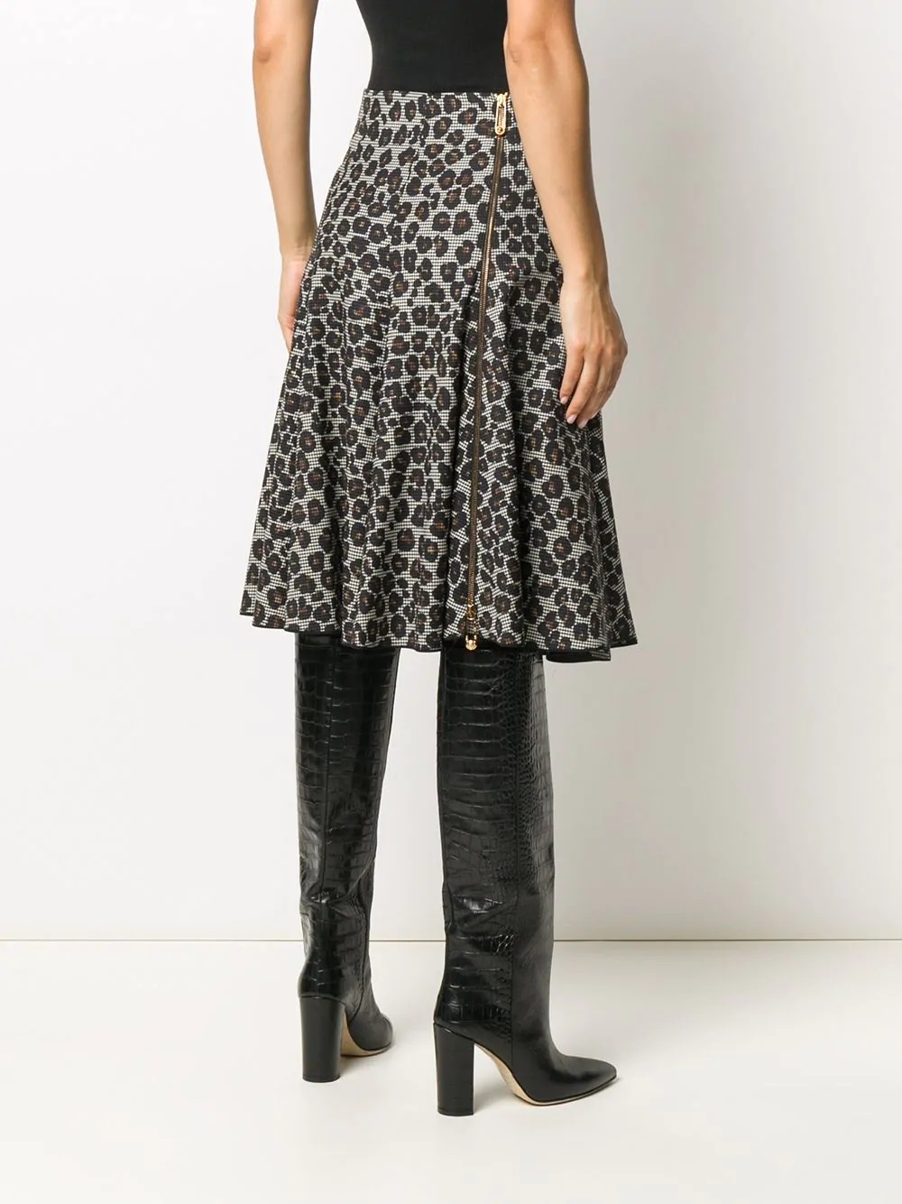 pleated leopard-print skirt - 4