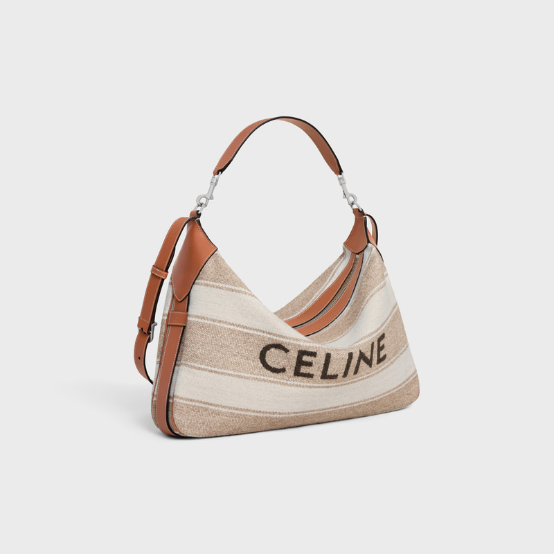 CELINE Large Strap Romy in Textile with celine jacquard and calfskin outlook