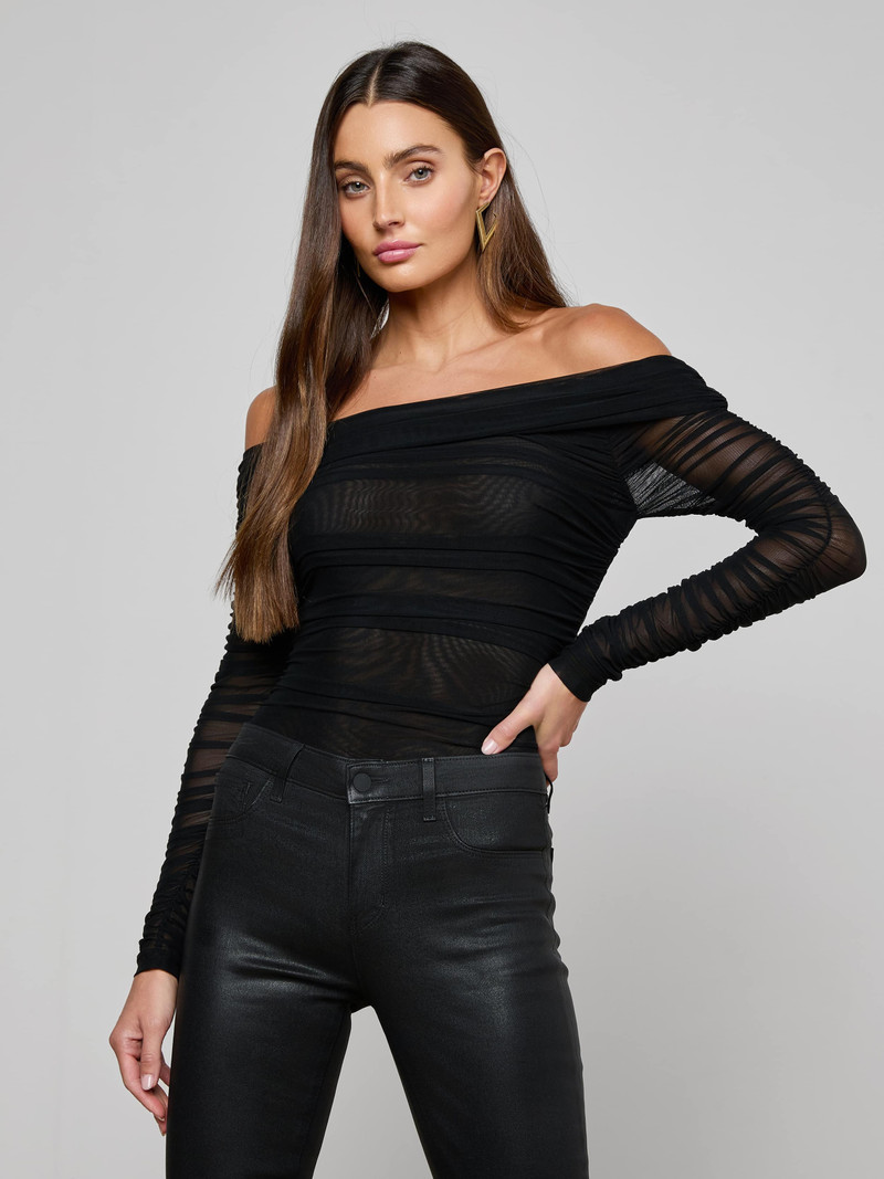 L'AGENCE Poppie Off-The-Shoulder Bodysuit outlook