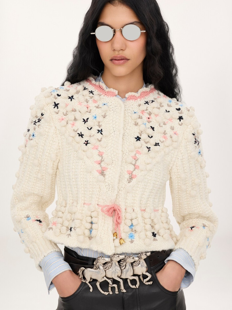 CROPPED FITTED CARDIGAN IN A WOOL KNIT 3