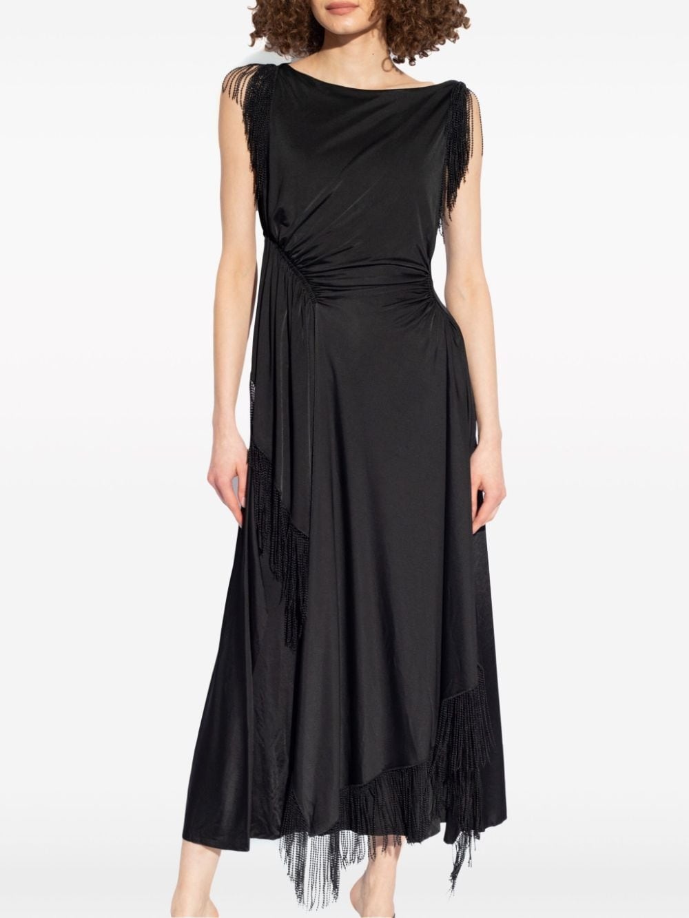 embroidered-detailing midi dress - 3