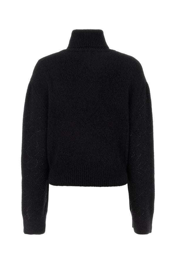 Black alpaca blend sweater - 2