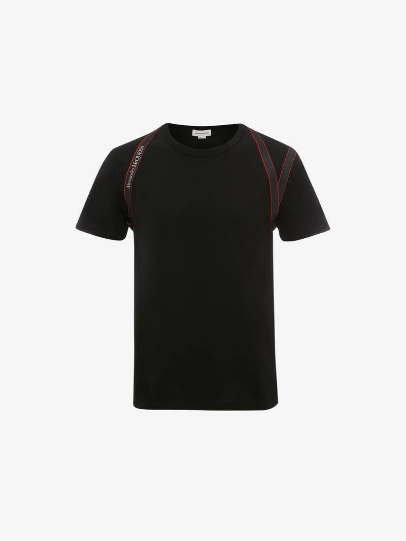 Selvedge Logo Harness T-shirt in Black 1