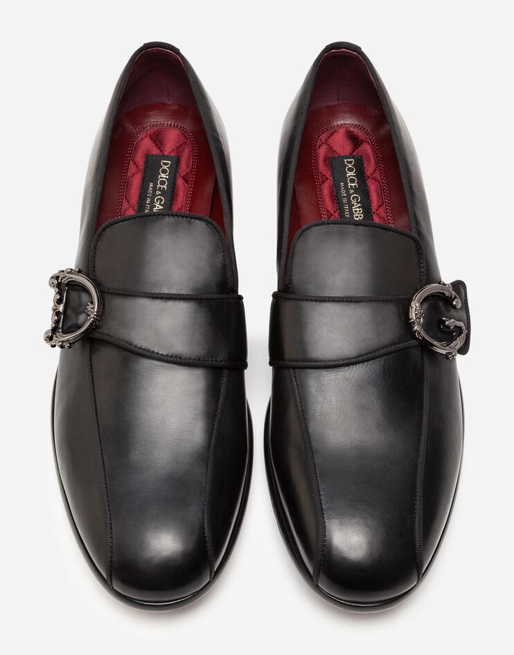 Calfskin loafers with DG logo - 4