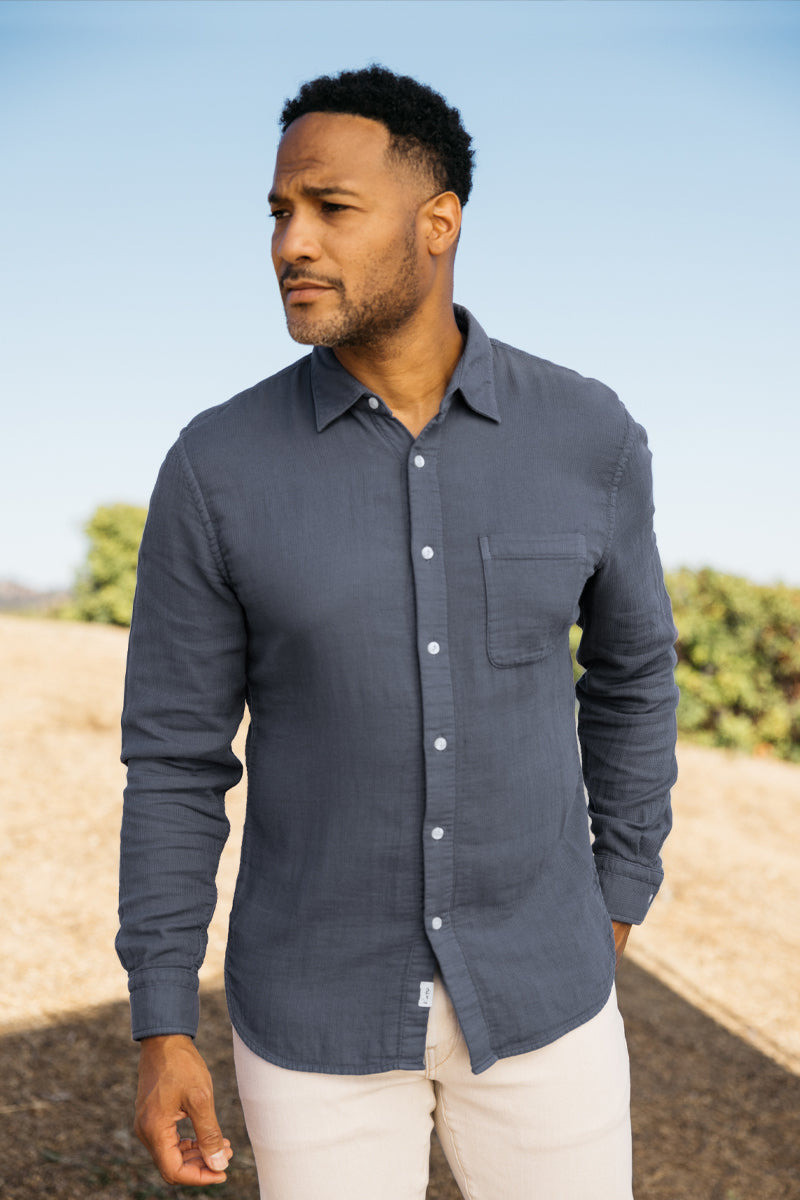 The Ripper Waffle Double Gauze Shirt - Charcoal 1
