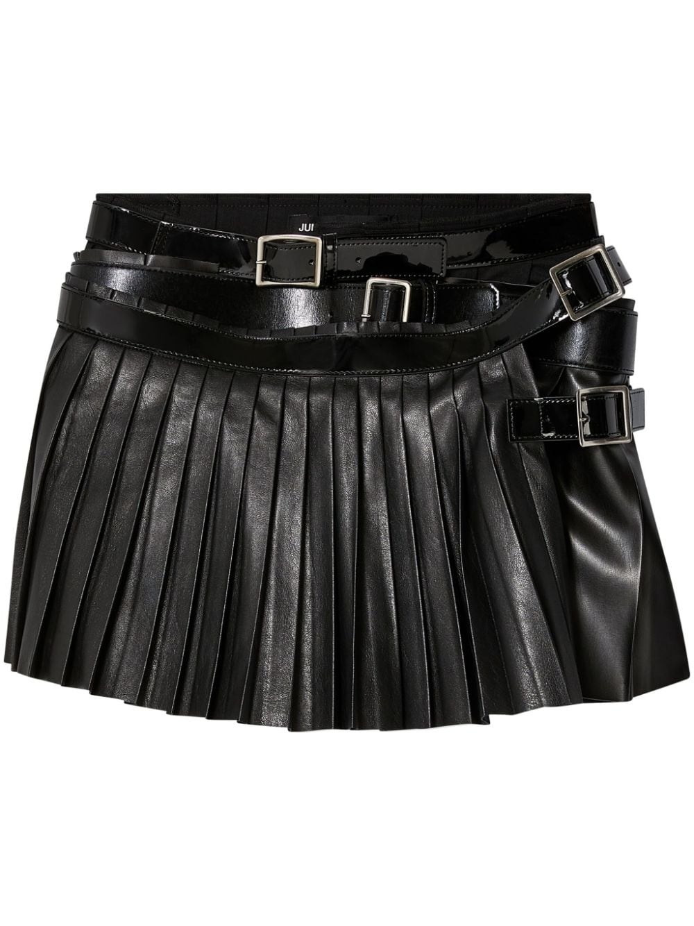 faux-leather mini skirt - 1