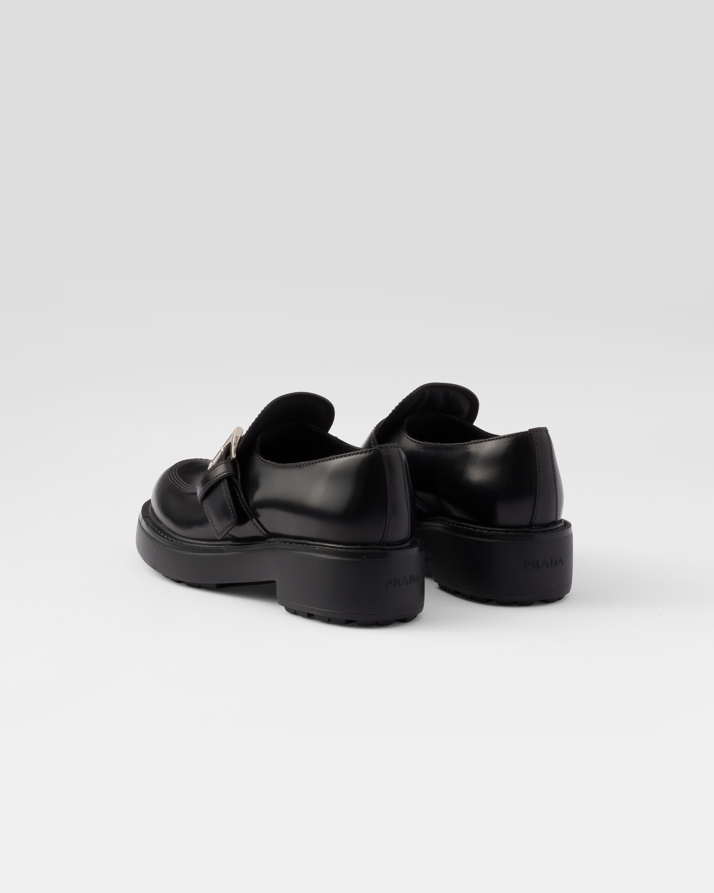 Brushed leather loafers - 5