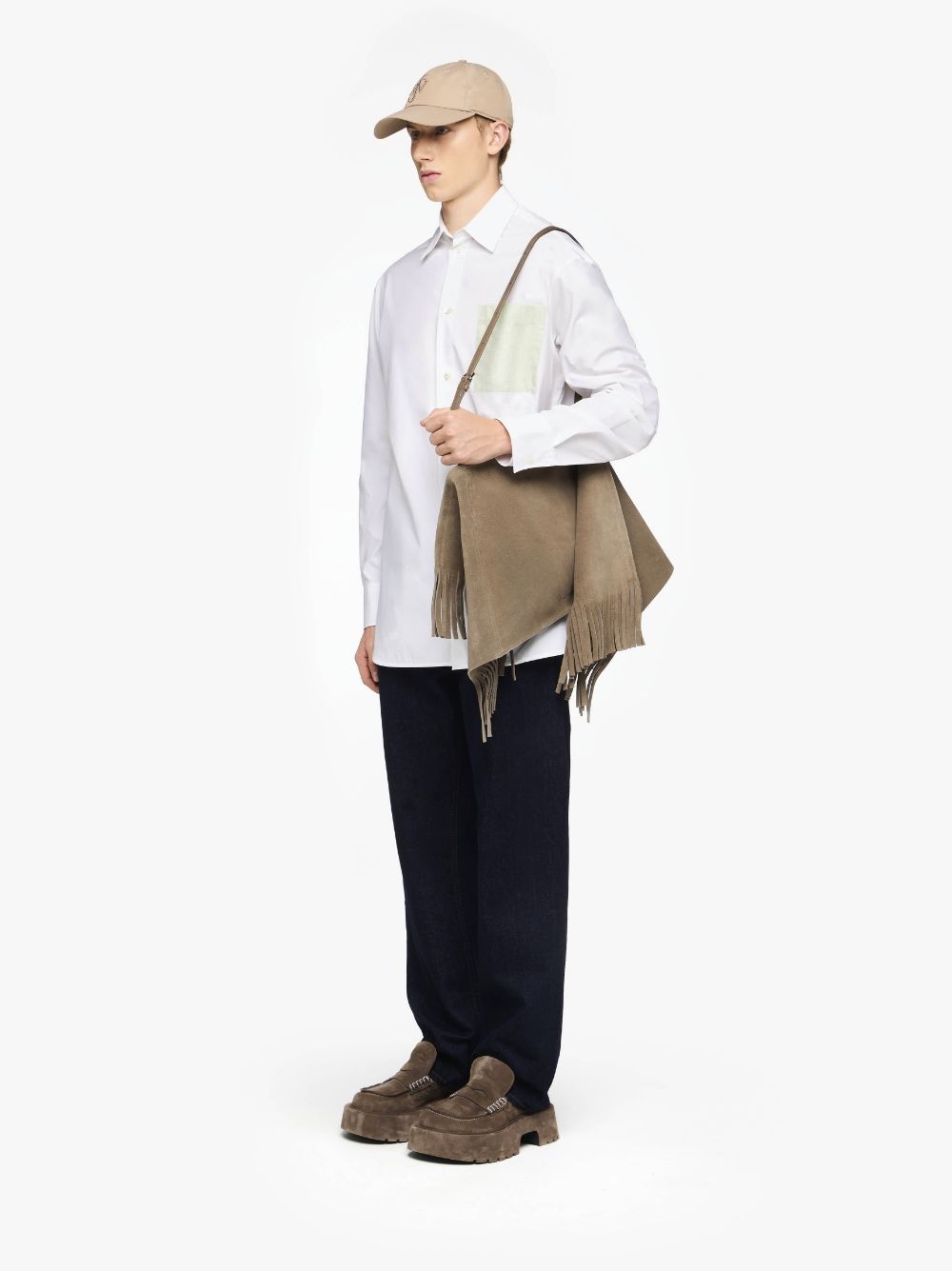 MEDIUM SCARF BAG - SUEDE SHOULDER BAG - 5
