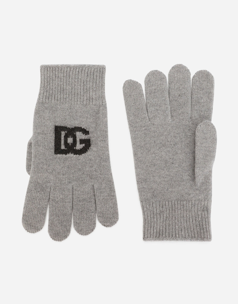 Cashmere gloves with DG logo 1