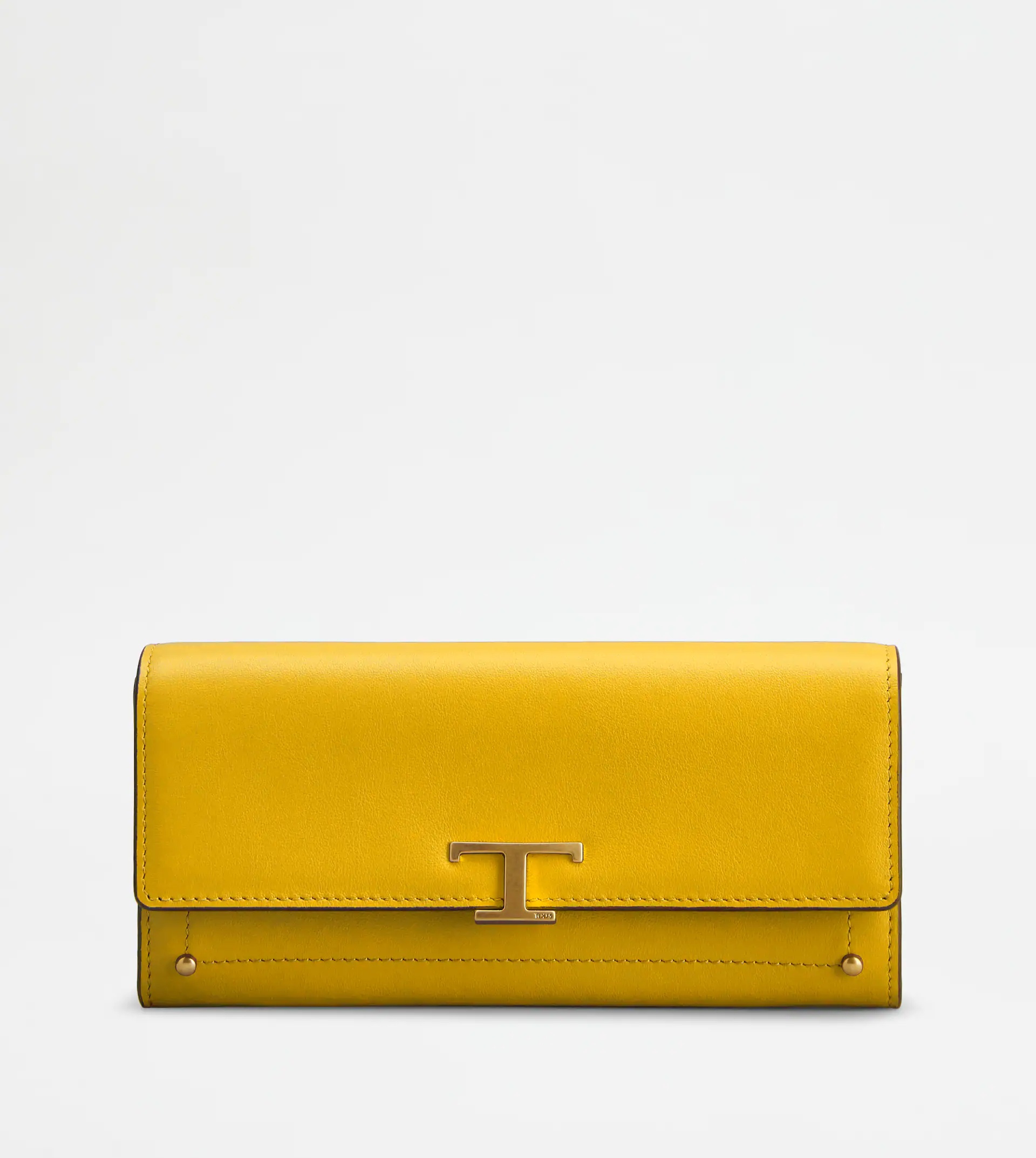 T TIMELESS WALLET IN LEATHER - YELLOW - 1