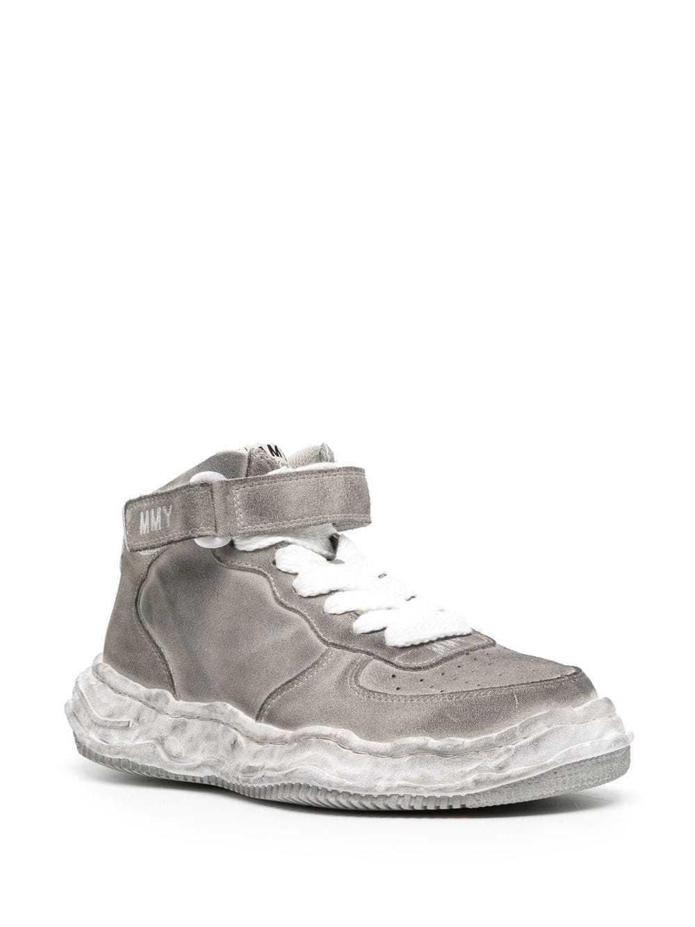 high-top suede sneakers - 3