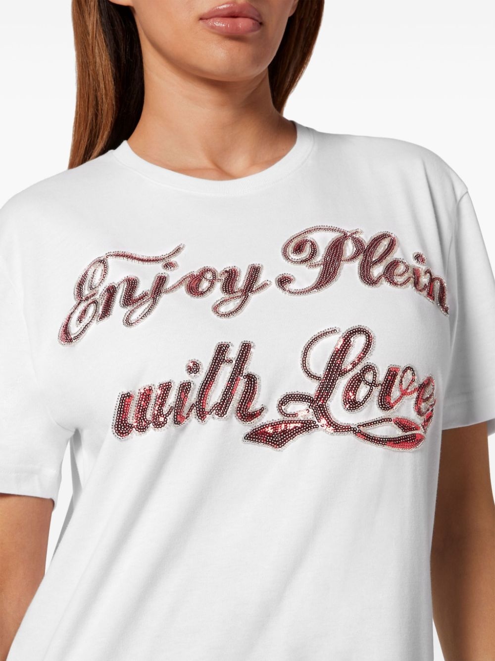 slogan-print cotton T-shirt - 4