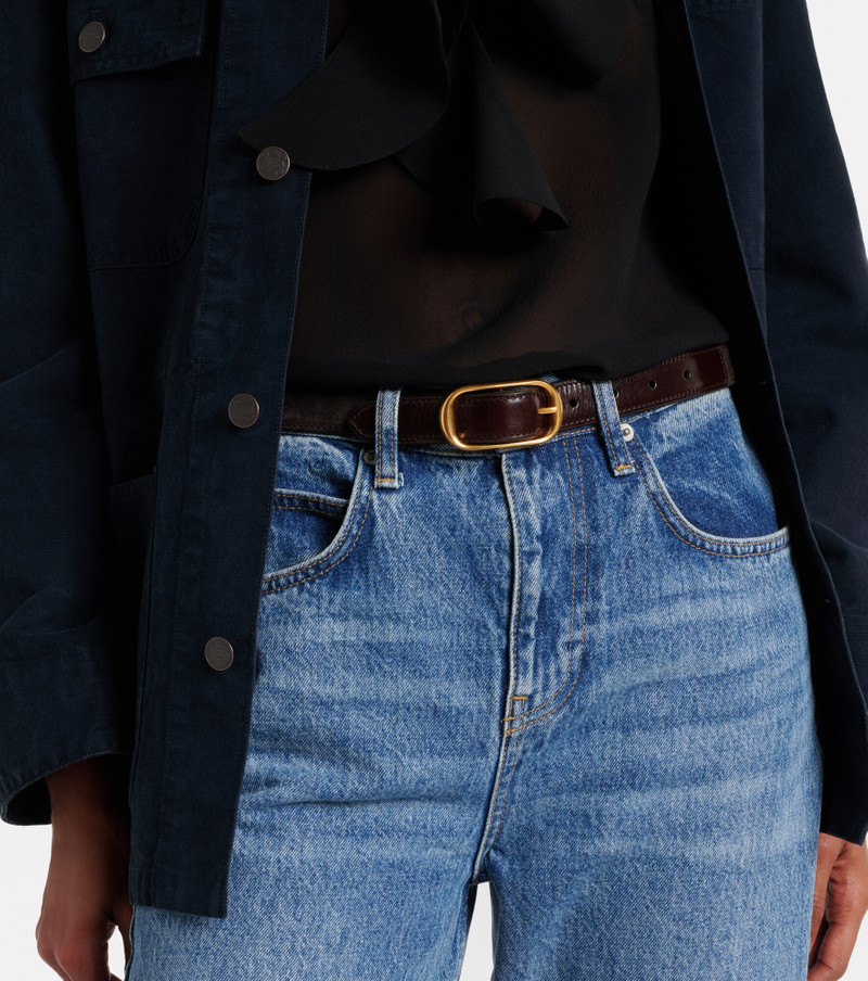 NILI LOTAN Reine leather and suede belt outlook